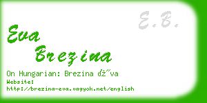 eva brezina business card